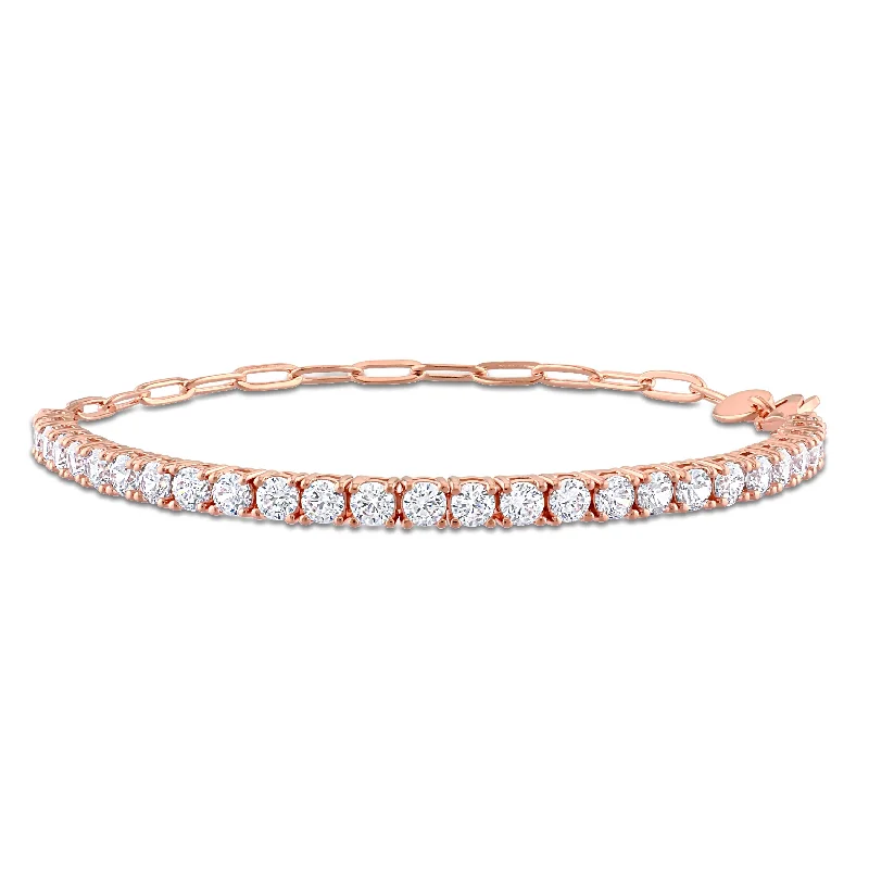 stylish bracelet for all occasions -Miadora 5ct TGW Cubic Zirconia Tennis Bracelet in Rose Silver