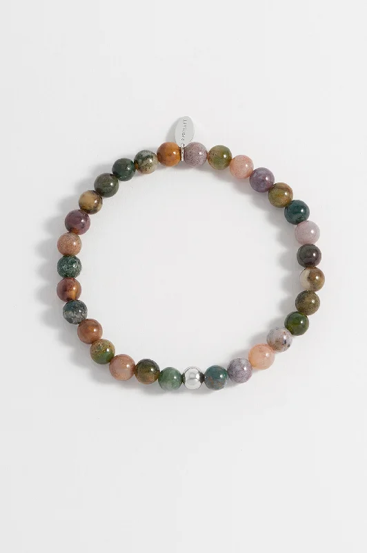 stackable bracelet set for trendy fashion -Mens Gemstone Beaded Bracelet