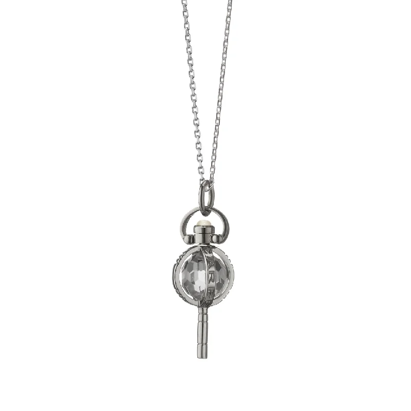 pendant necklace for men -Mini  "Carpe Diem" Sterling Silver Key