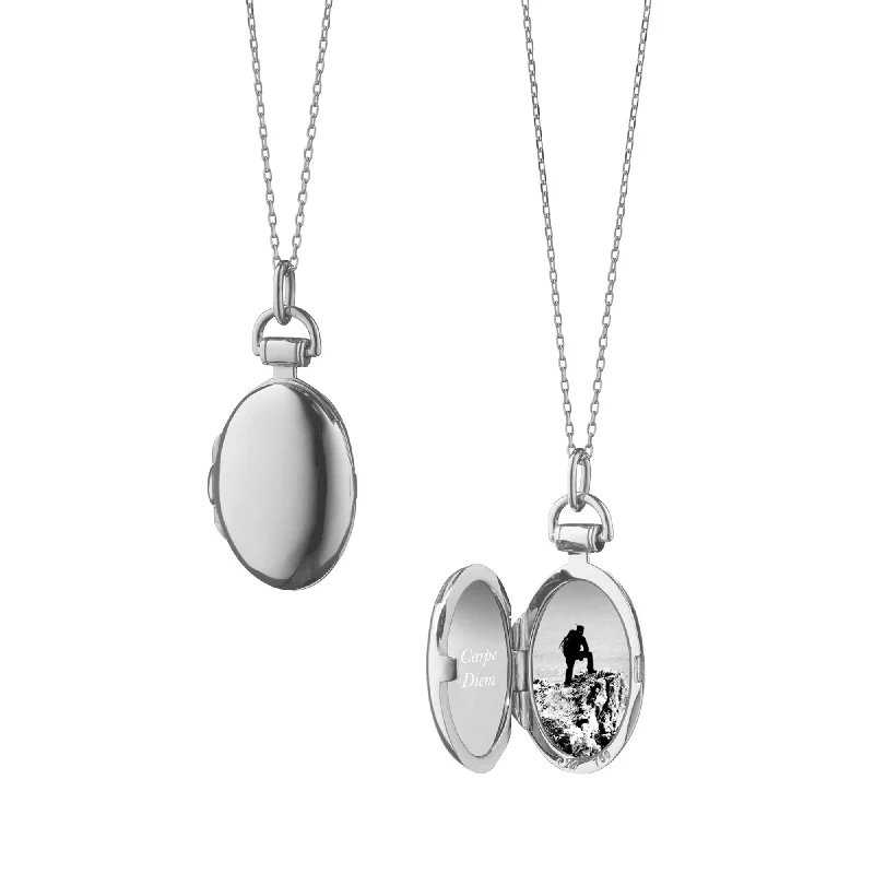 fashion diamond necklace -Petite "Anna" Locket Necklace