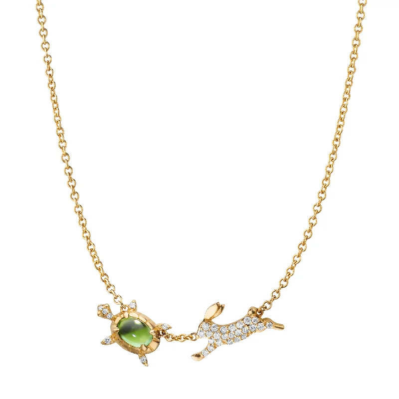 modern chain necklace -The Tortoise and the Hare Necklace