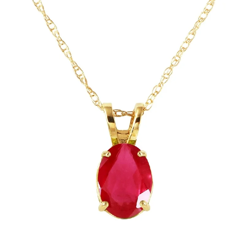 elegant choker necklace -1 Carat 14K Gold Necklace Natural Ruby