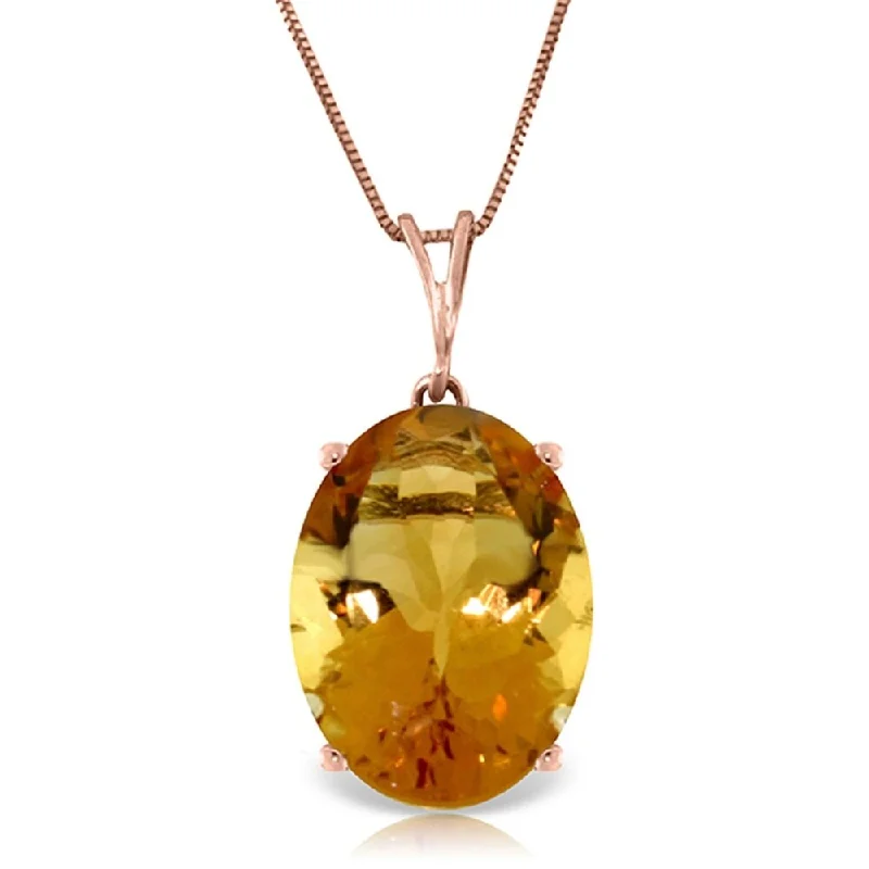 layered silver necklace -14K Rose Gold Necklace w/ Oval Citrine