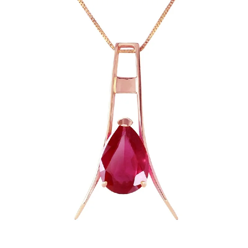 custom pendant for necklace -14K Rose Gold Ruby Necklace Class