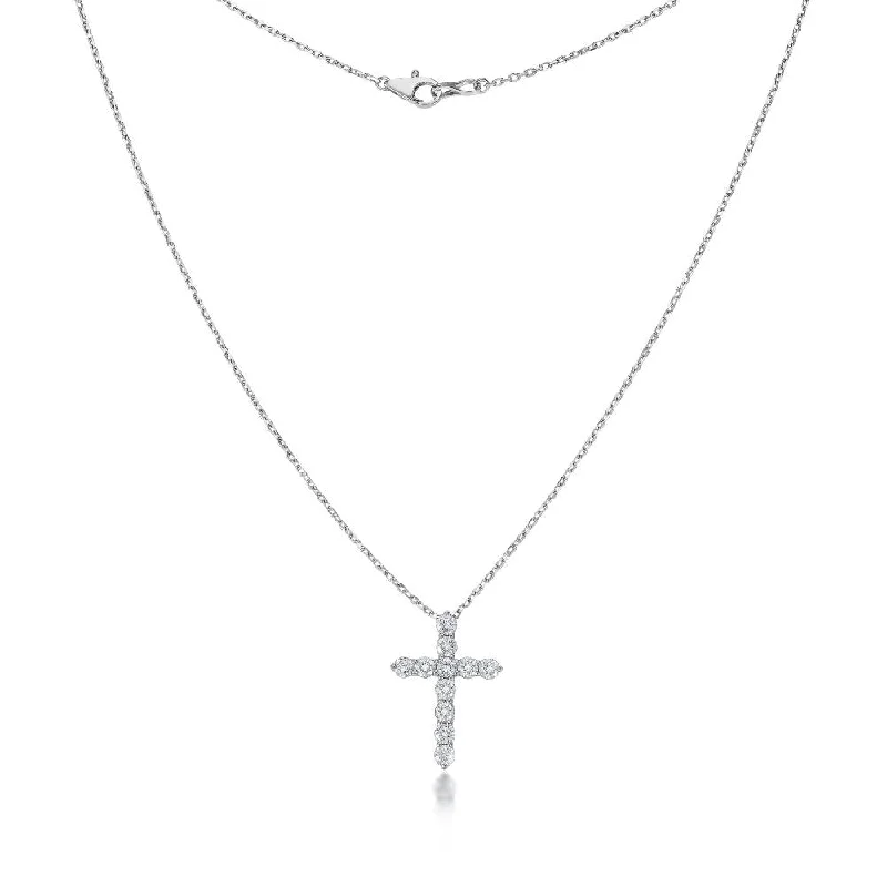 meaningful pendant necklace -Diamond Cross Necklace (1.25 ct.) in 14K Gold