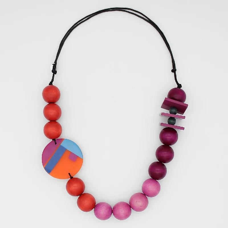 antique gold necklace -Fuchsia Ombre Elena Statement Necklace