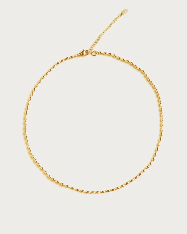 double layer necklace -Mini Metal Beads Necklace in Gold