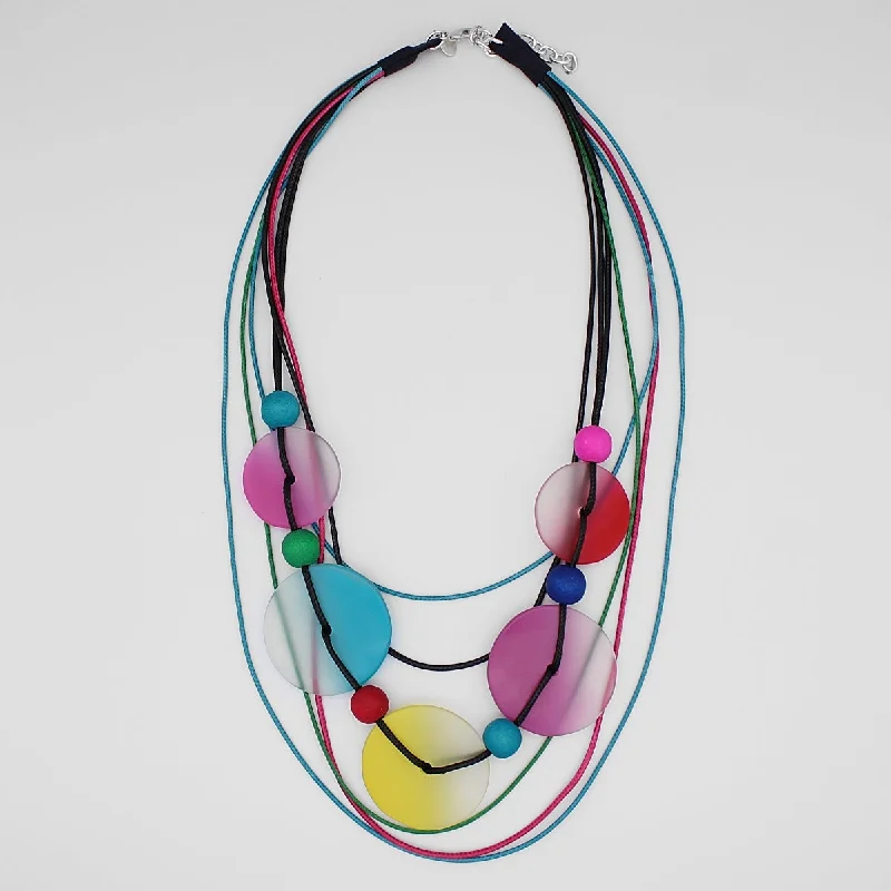 lucky charm necklace -Multi Color Margarita Necklace