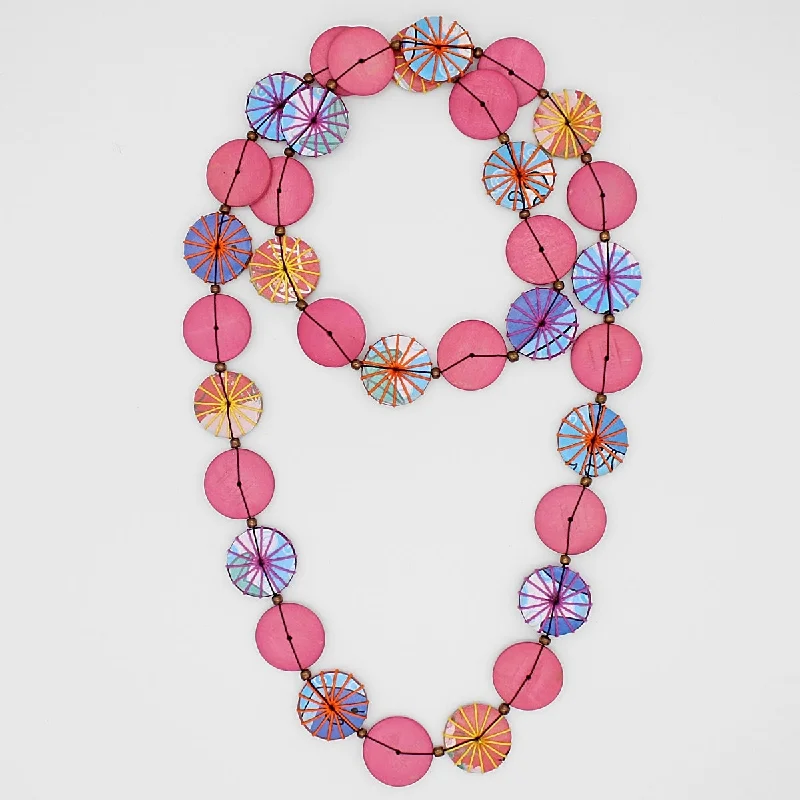 engraved pendant necklace -Multi Color Nisha Necklace