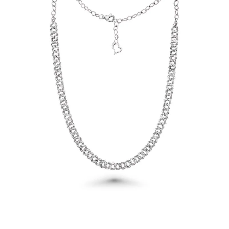 simple gemstone pendant necklace -Diamond Cuban Link Chain Necklace (1.50 ct.) 6 mm Pave' Setting in 14K Gold