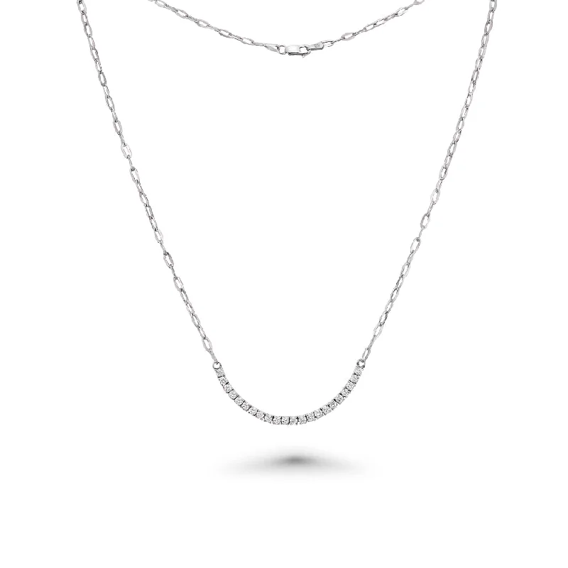 stylish pendant necklace -Paper Clip Chain Diamond Necklace (0.70 ct.) in 14K Gold