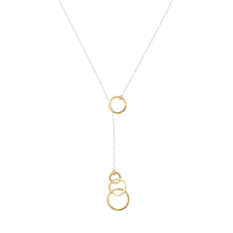 Gold Circles / Silver Chain