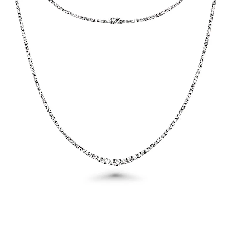 tree of life necklace -Riviera Diamond Tennis Necklace (12.90 ct.) 4-Prongs Setting in 14K Gold