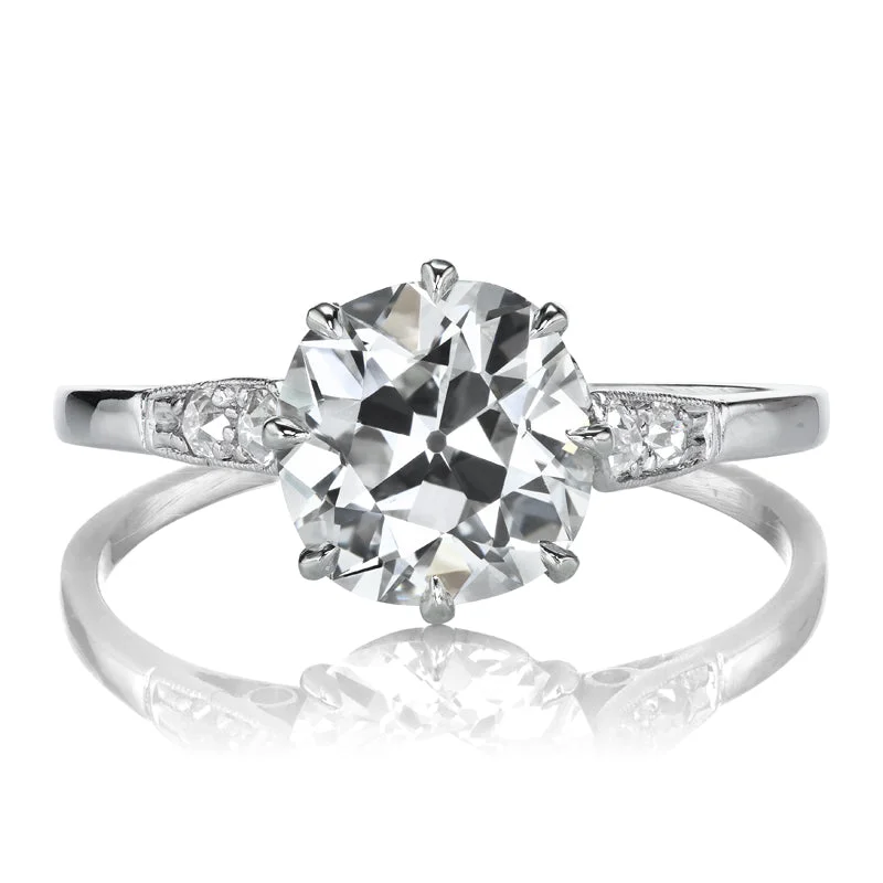 luxurious engagement rings with round diamonds -Rhys