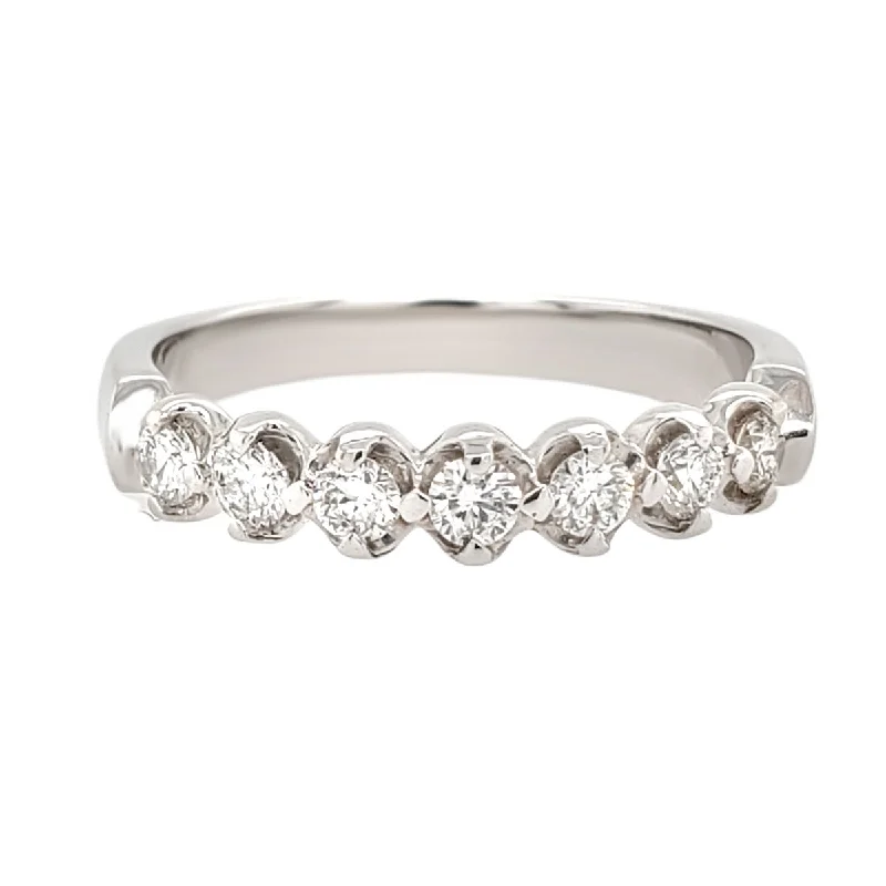 vintage rings for antique collectors -7-Diamond Anniversary Band, 0.50 twt.