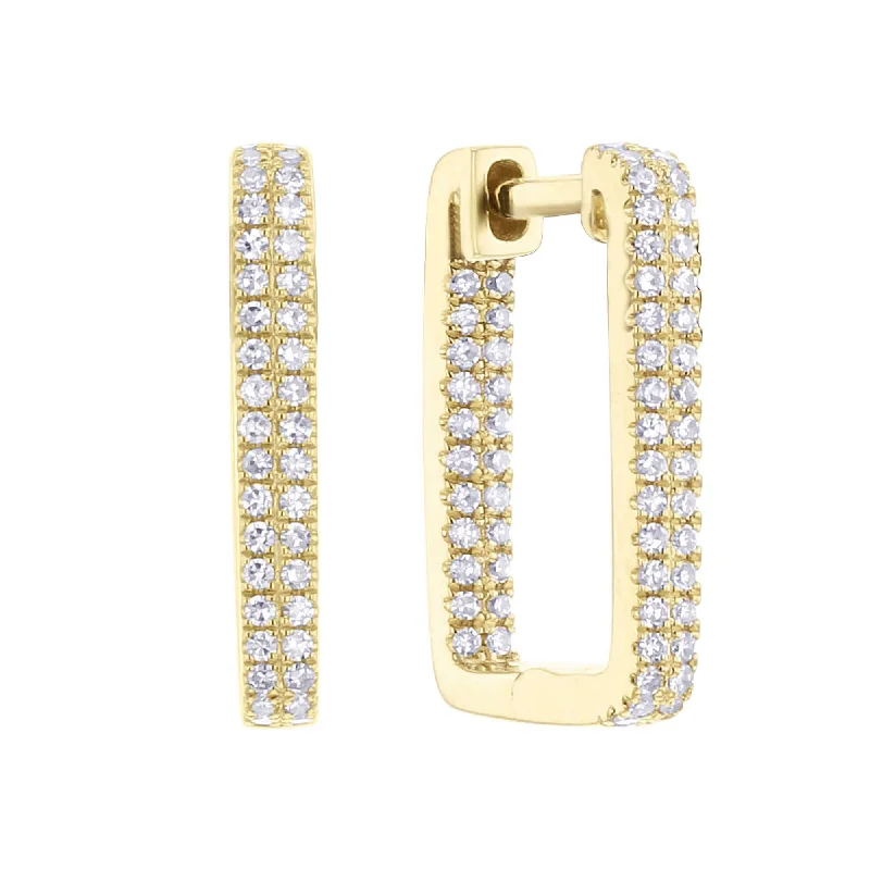 affordable gold plated earrings-Adelais Diamond Hoop Earring