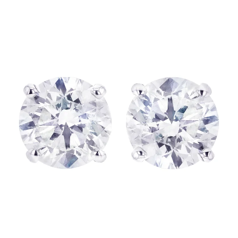 chic crystal stud earrings for parties-Anita Diamond Stud Earrings 1 1/4ct