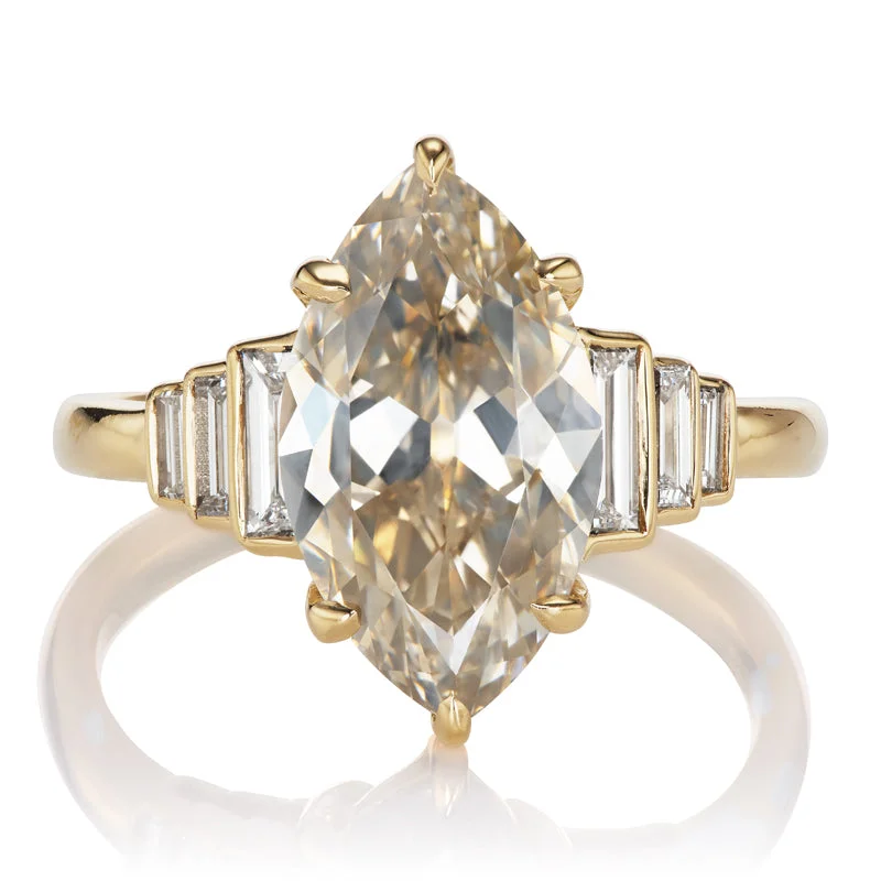 diamond-encrusted promise rings for couples -Camille 3.36