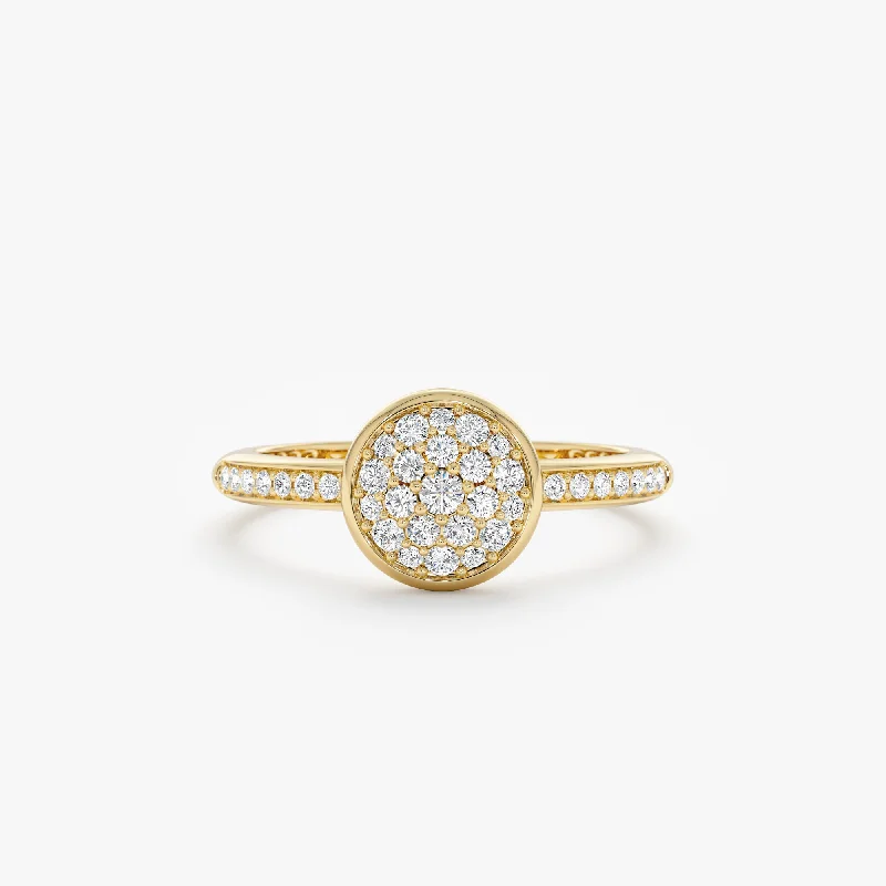 vintage-inspired rings for women -Diamond Circle Engagement Ring, Arya