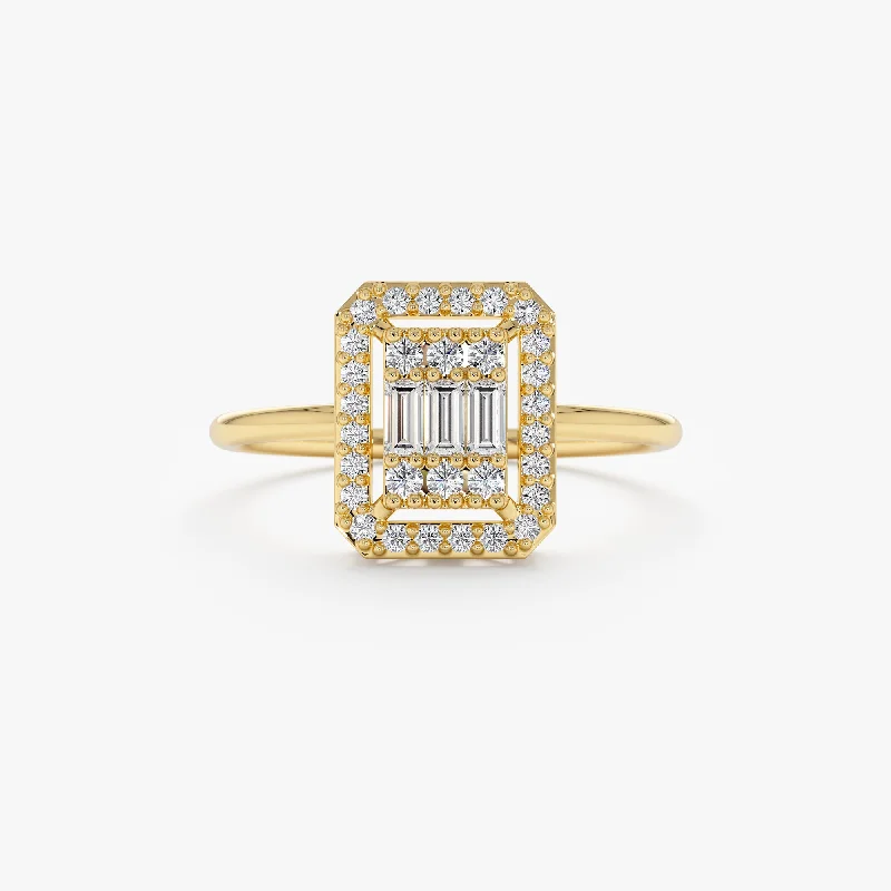 dainty rings for everyday wear -Diamond Engagement Ring In Solid Gold, Sarafina