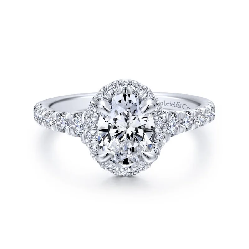 affordable wedding rings for everyday elegance -Hazel Oval Engagement Ring Setting