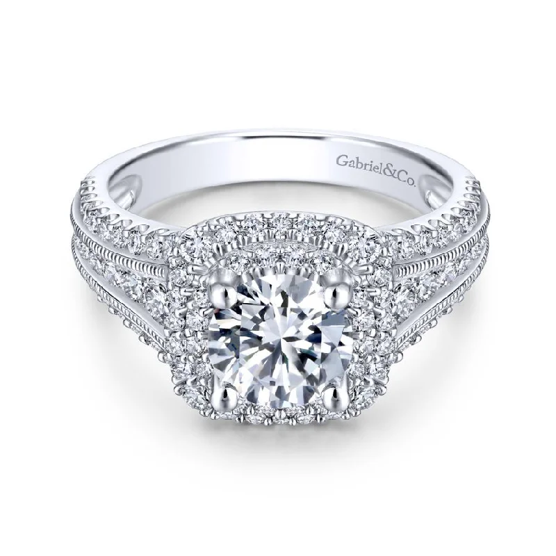 beautiful rings for everyday wear -Henrietta Double Halo Engagement Ring Setting