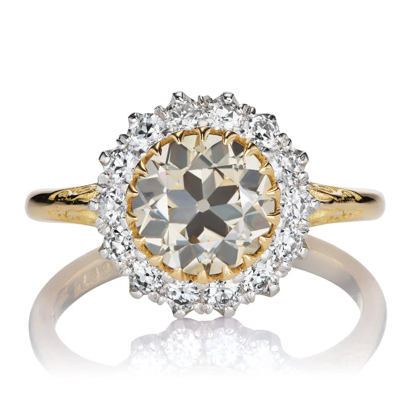 classic engagement rings with emerald stones -Riley 1.68