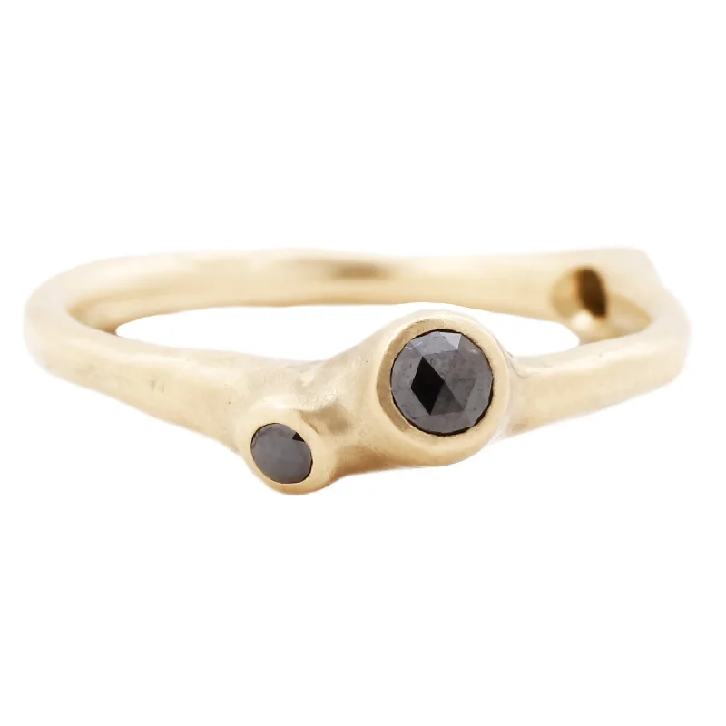 custom gold rings with personalized messages -Black Diamond Barnacle Ring