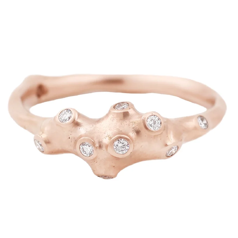 unique men’s rings for casual wear -Rose Gold Barnacle Ring