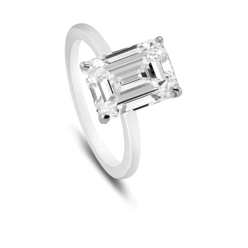 sleek and modern rings for men -La Belle 3 Carat Solitaire Ring