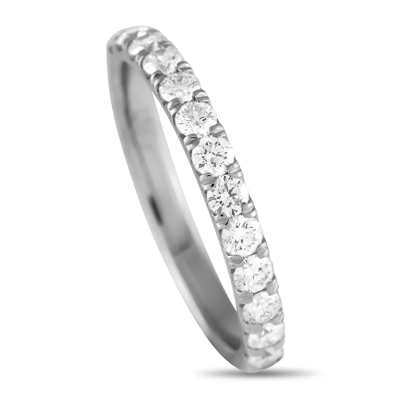 custom family rings for mother’s day -LB Exclusive 14K White Gold 0.61ct Diamond Ring  MF15-100124