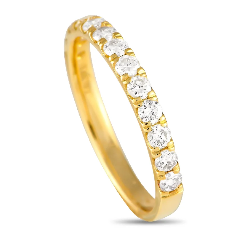 cubic zirconia rings for engagement -LB Exclusive 14K Yellow Gold 0.53ct Diamond Ring MF19-100124