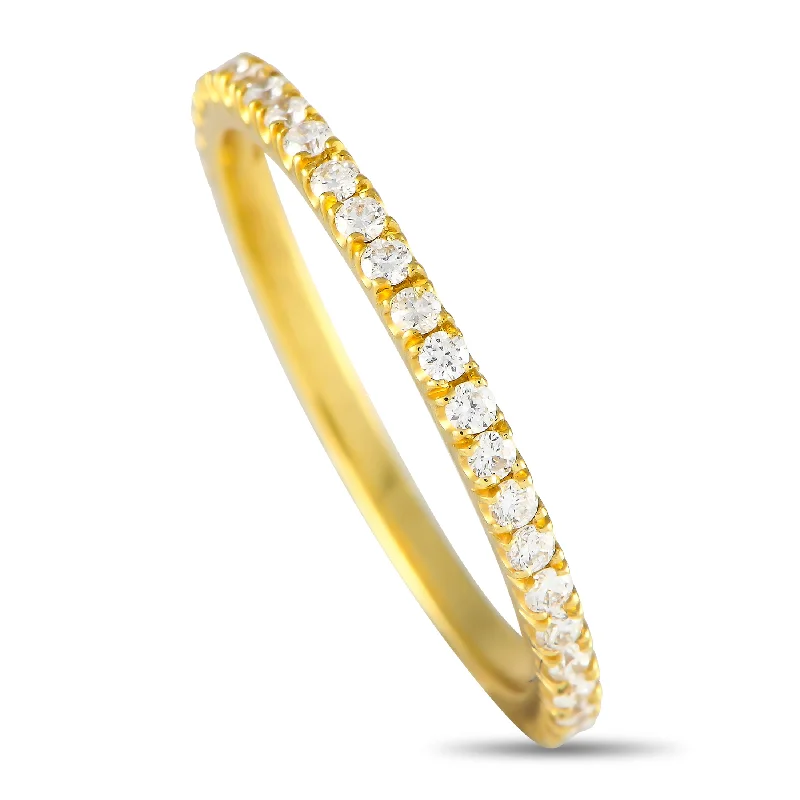 men’s wedding rings with black diamonds -LB Exclusive 18K Yellow Gold 0.45ct Diamond Eternity Band Ring MF11-100124