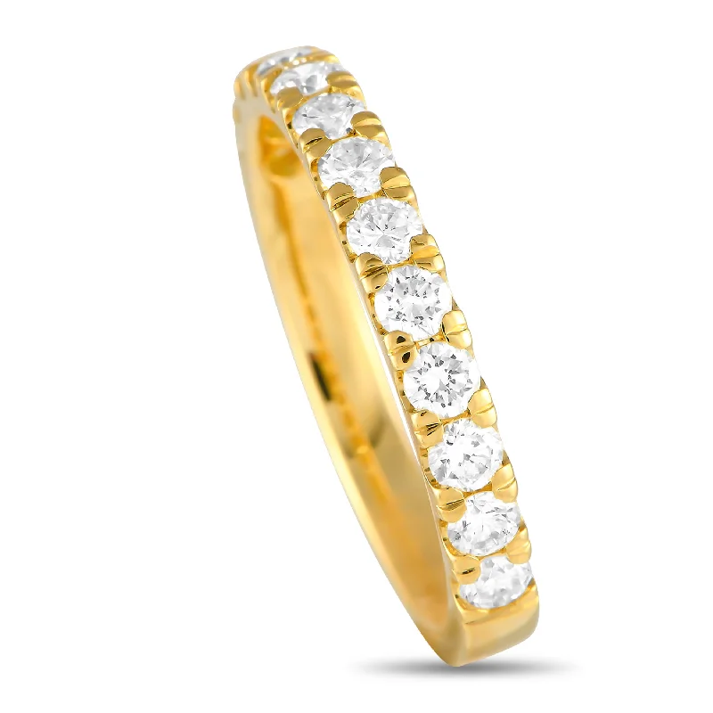 custom engraved rings for anniversaries -LB Exclusive 18K Yellow Gold 0.78ct Diamond Ring MF17-100124