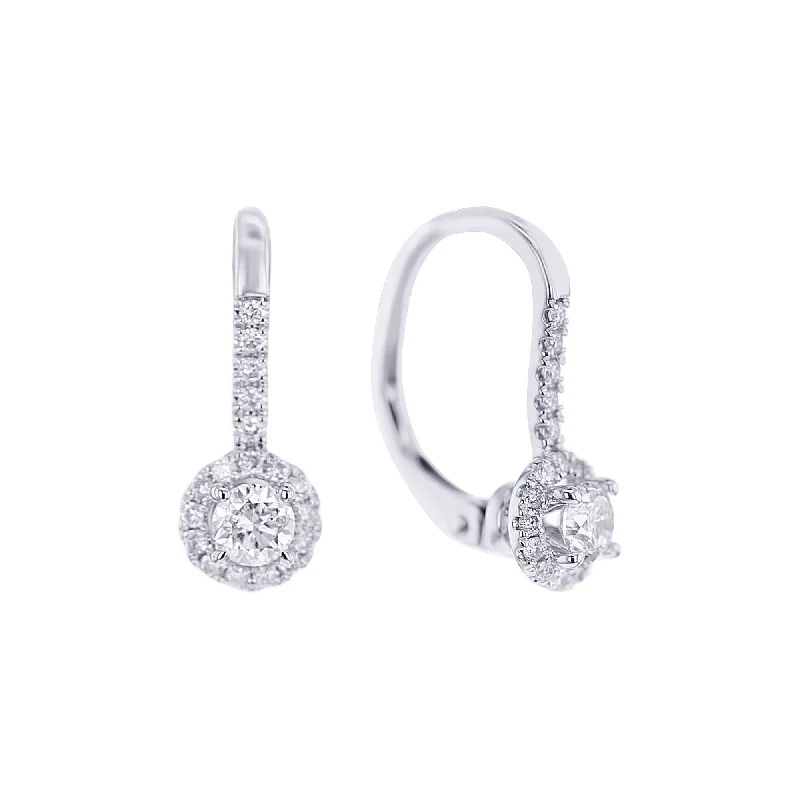 luxury silver hoop earrings-Luna Diamond Drop Earrings 1 1/8ct