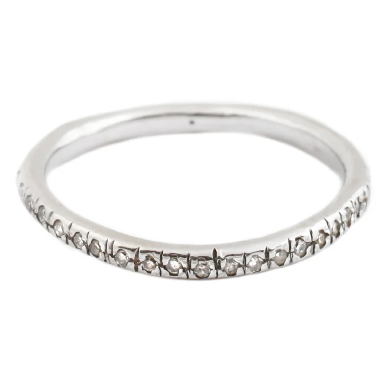 diamond promise rings for engaged couples -White Diamond Eternity Band