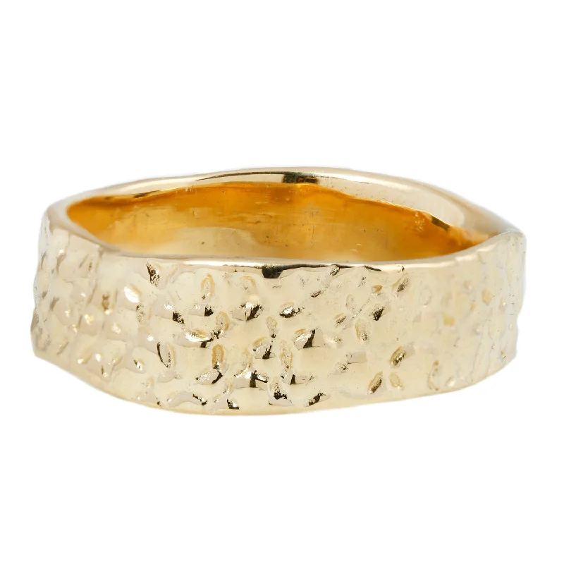 stackable rings with unique patterns -Gold Stingray Band