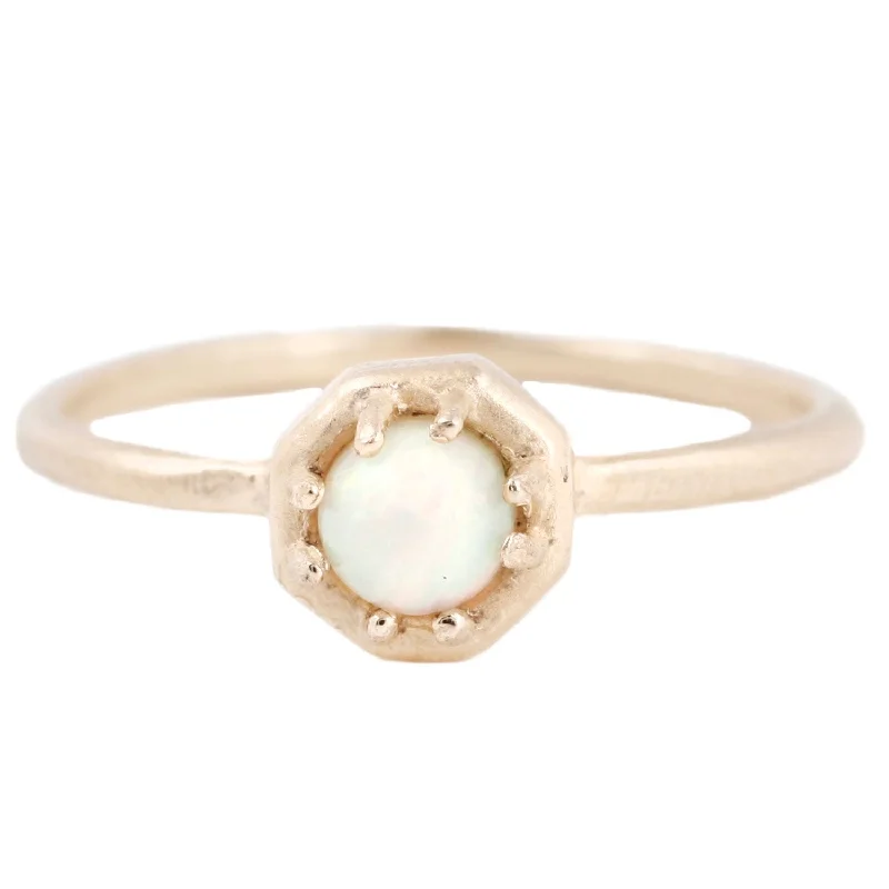 bold men’s rings for statement look -Tiny Opal Ring