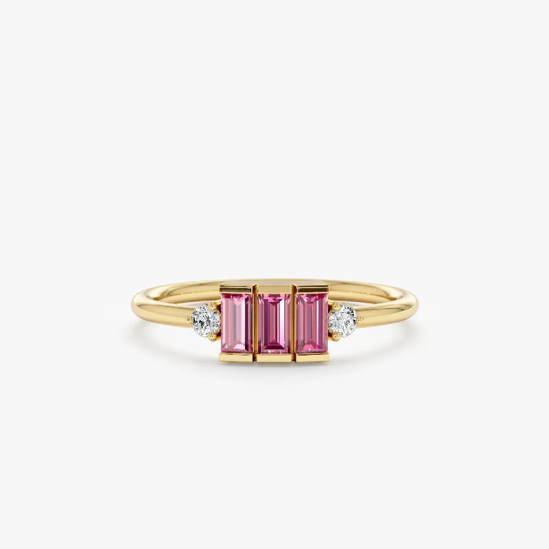 anniversary rings for special moments -Pink Sapphire Engagement Ring, Caresha