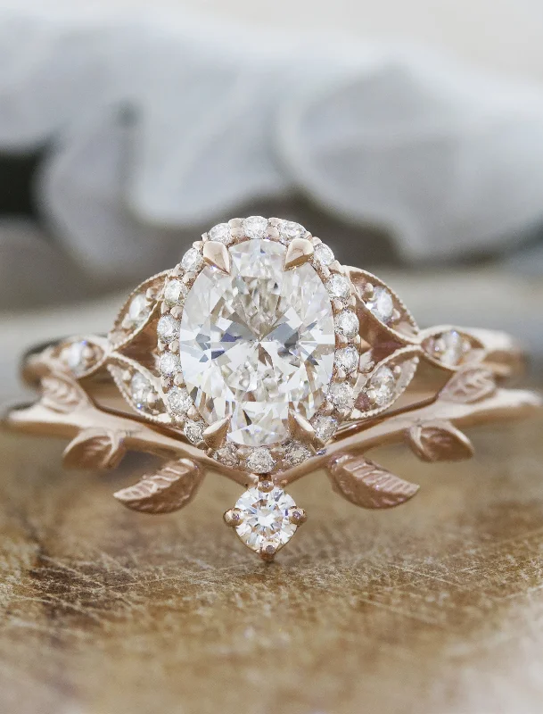 vintage wedding rings for old style lovers -Rachael + Adelixa Ring Set