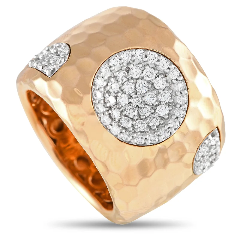 cute rings for girls -Roberto Coin 18K Rose Gold 1.0ct Diamond Ring RC15-091224