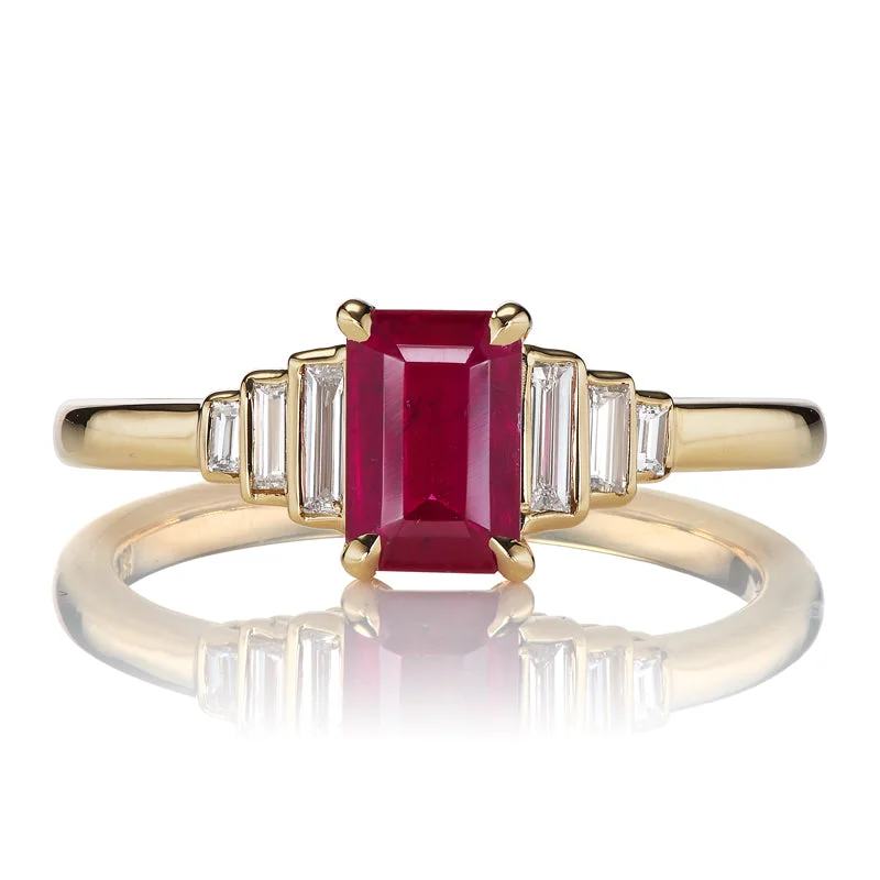 vintage engagement rings with ruby stones -Camille 1.06