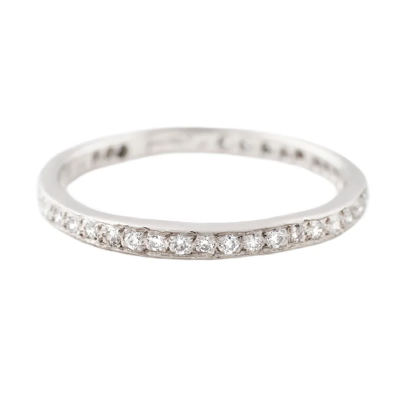 gemstone rings for bridesmaids and gifts -Platinum Eternity Band