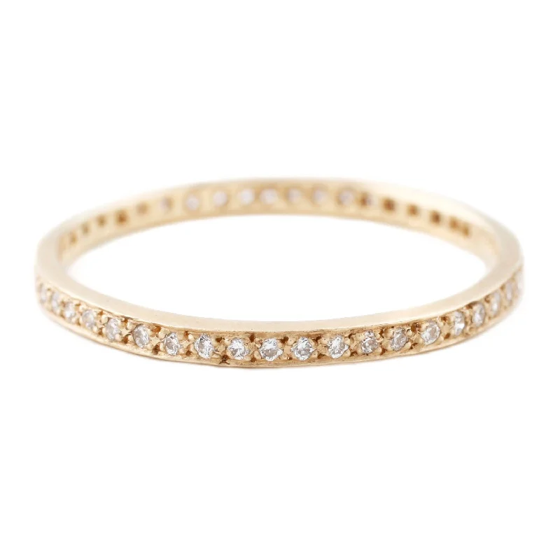 rose gold rings for everyday elegance -Yellow Gold Diamond Eternity Band