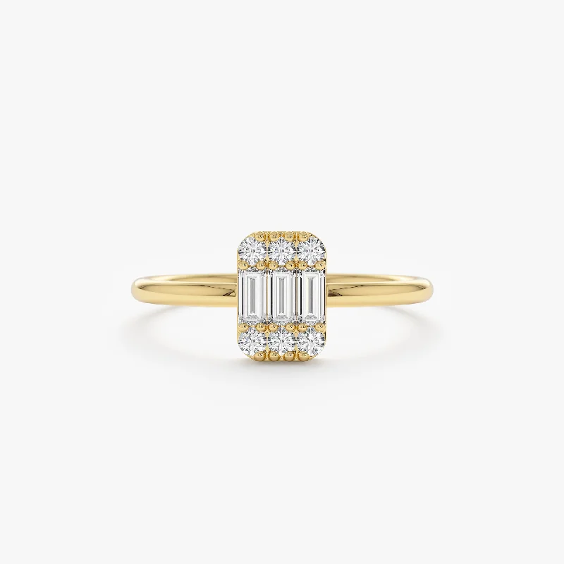 engagement rings with colored diamonds -Small Diamond Engagement Ring, Sarafina