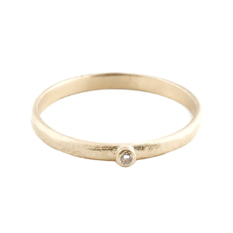 men’s rings with polished finishes -Gold One Diamond Ring