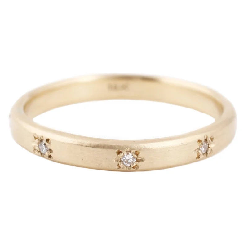 classic diamond rings for engagements -Starry Sky Band