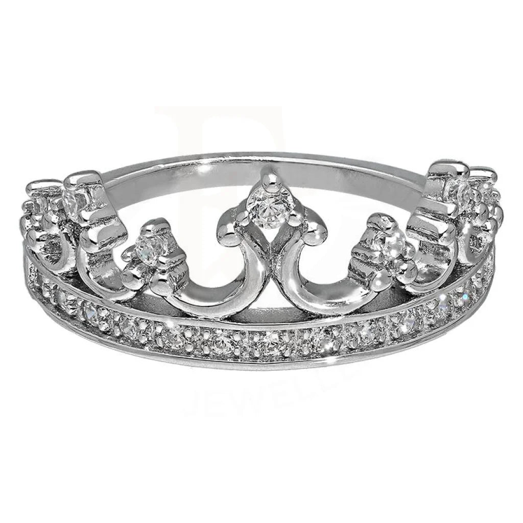 custom rings with initials engraved -Sterling Silver 925 Crown Shaped Ring - FKJRNSL2936