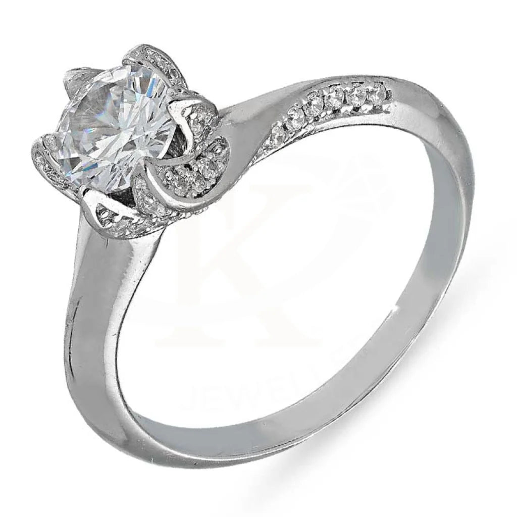 stylish engagement rings for millennials -Sterling Silver 925 Solitaire Ring - FKJRNSL2937