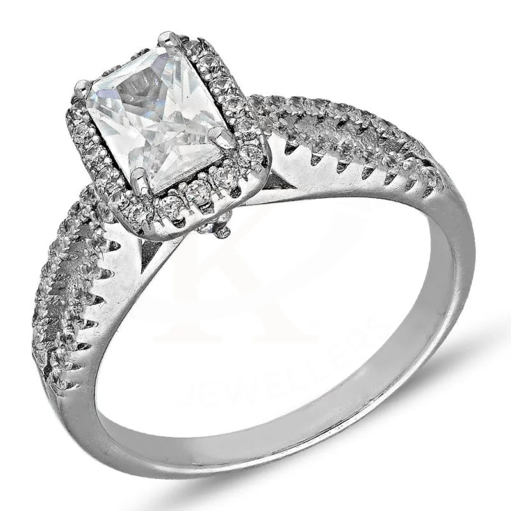 custom engagement rings with intricate details -Sterling Silver 925 Solitaire Ring - FKJRNSL2996